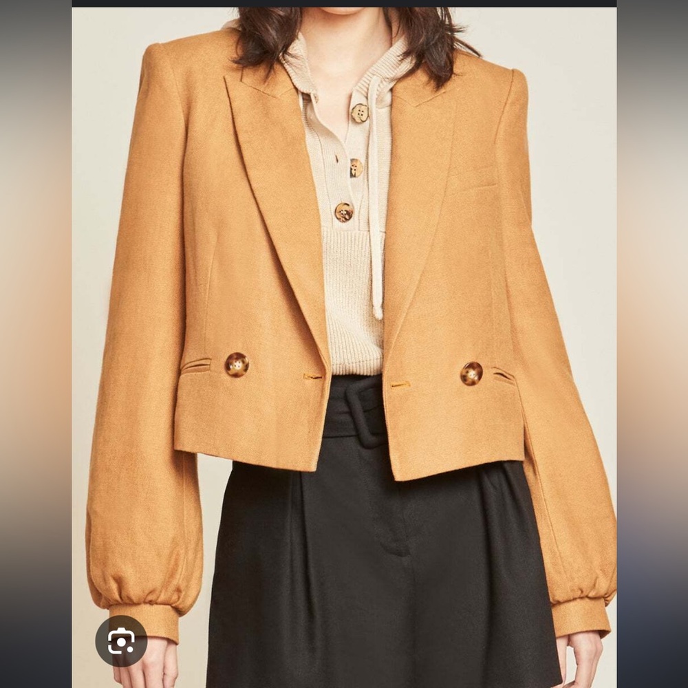 NWT Veronica Beard Milani Linen Cropped Jacket - Picture 2 of 13